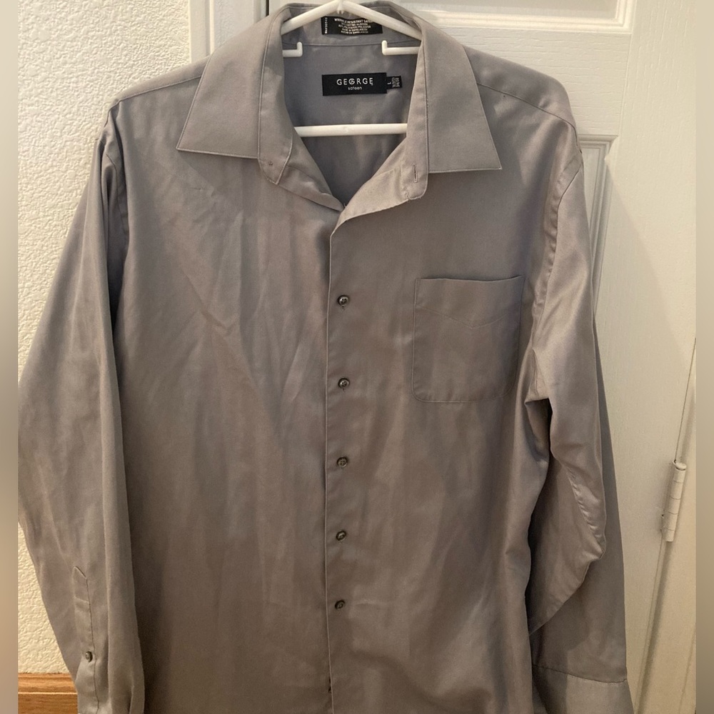 George Sateen Button Down Shirt Large